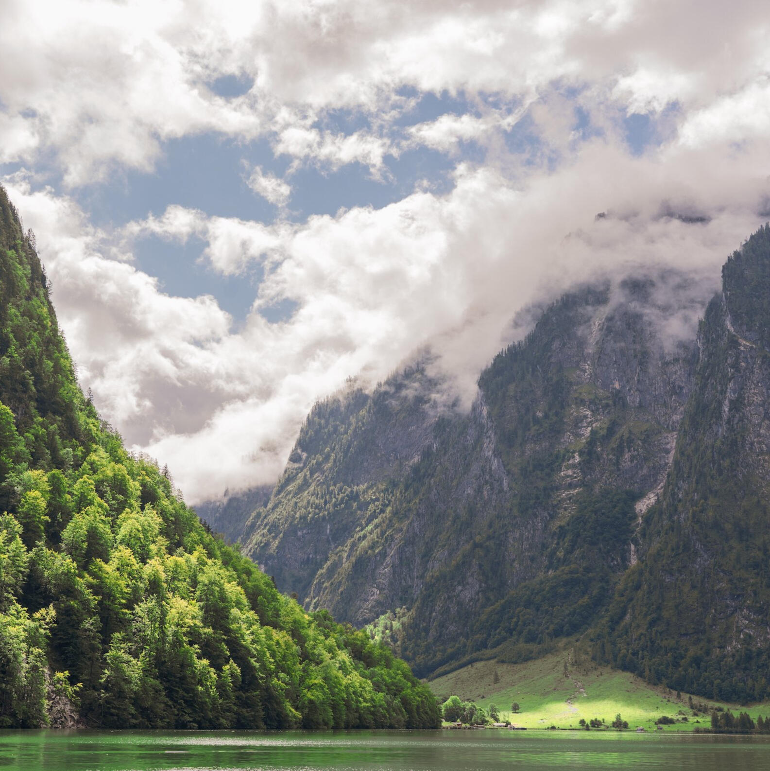 mountain and beach scene